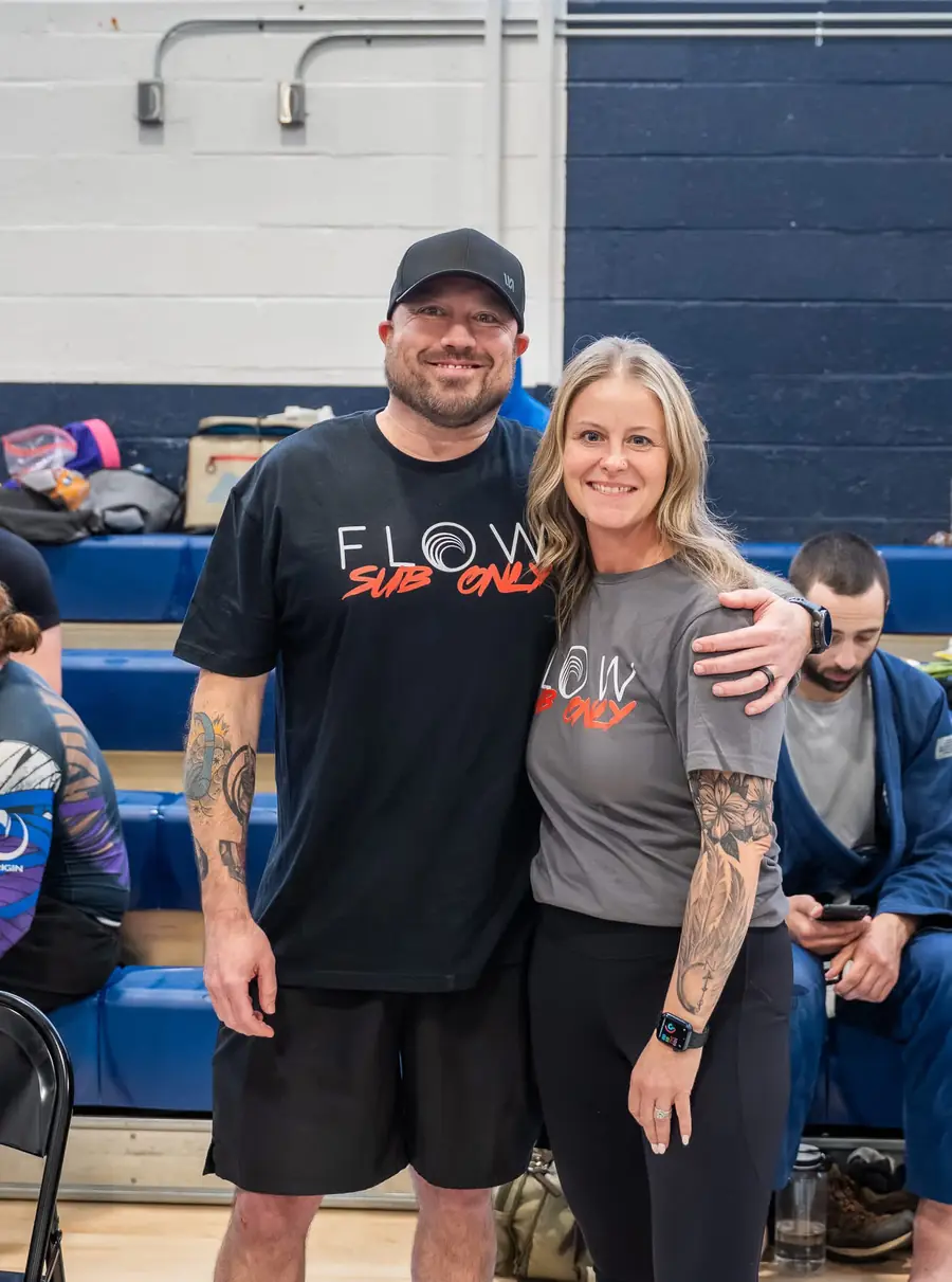 Sandy Martz and Hayden Martz at a Flow Sub Only event